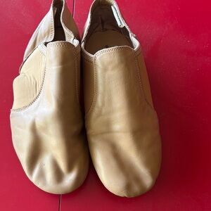 Weissman Tan Leather Slip-On Dance Shoes